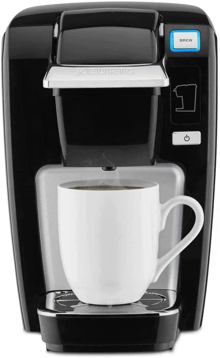Keurig Hot K-mini K15 Single-serve K-cup Pod Classic Brewing System Coffee Maker Platinum, Black (New Open Box)