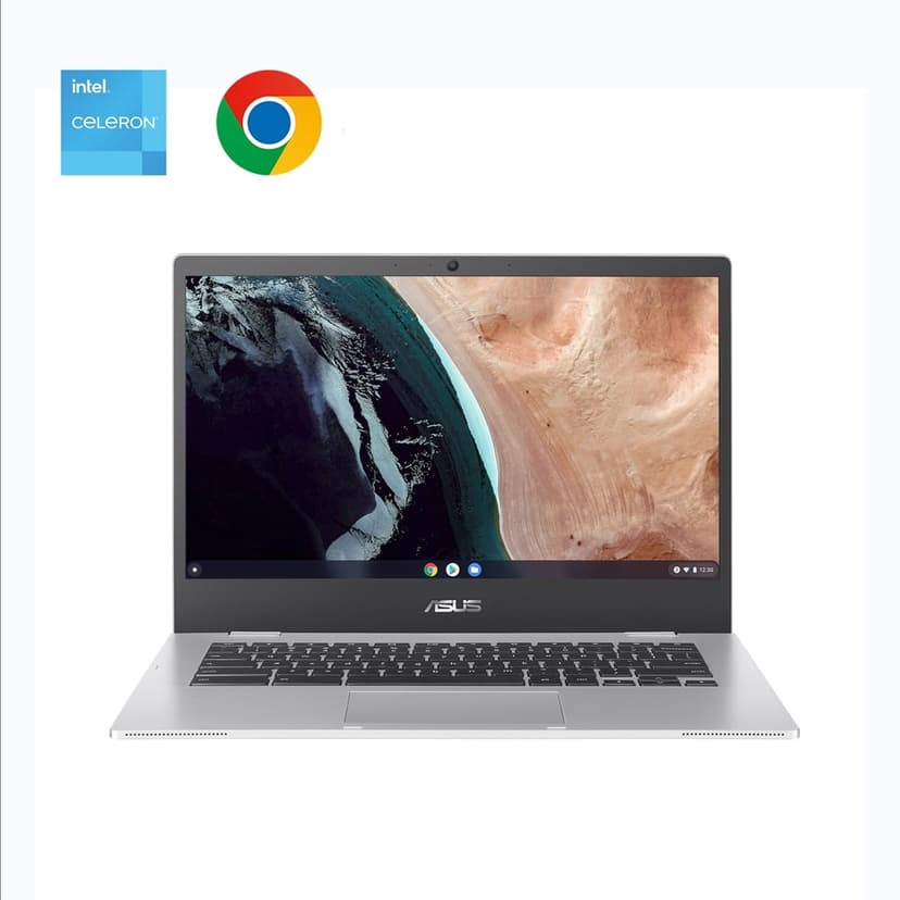 Asus Chromebook CX1 14", Intel Celeron N4500, 4GB Ram 64GB eMMC with 3 Months of Gemini Advanced