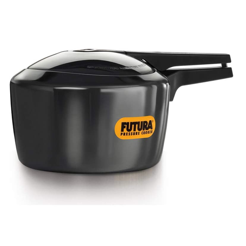 Futura Black Aluminium Pressure Cooker 3 Liters | Hard Anodised Inner Lid Pressure Cooker, Pan Cooker (FP30) - For 3 Or 4 Persons