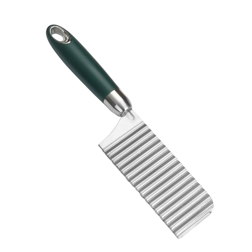 Hearth & Gear Crinkle Fry Cutter Durable Wavy Non Handle Crinkle Cutter | Purpose Crinkle Slicer For Potatos Handheld Wavy Fry For Potato 1pc Mini Mincer Chopper Mincer Chopper for Meat Snap N Strain