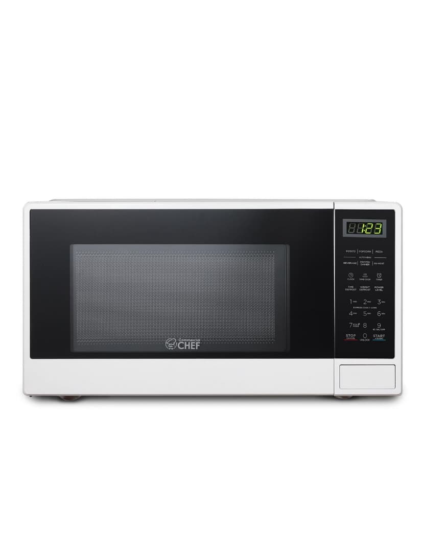 1.1 Cu Ft Microwave with 10 Power Levels, Small Microwave with Push Button, 1000W Countertop Microwave
