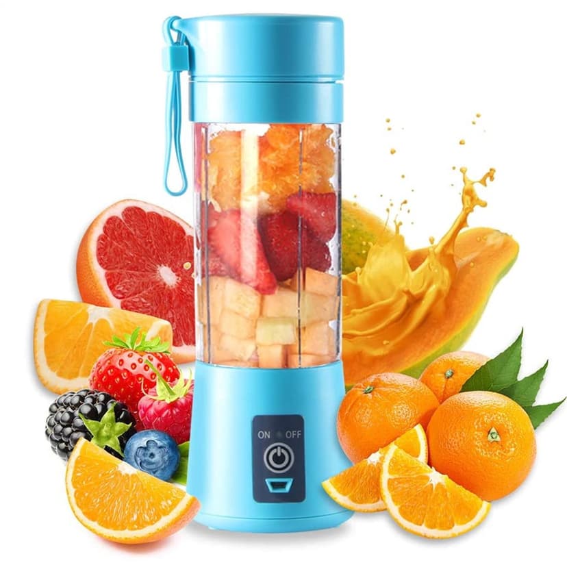 WKWeiS Portable Blenders Individual Juicer for Shakes Fruit Juicer Usb Rechargeable with 6 Blades Handheld Blenders for Sports Travel and Outdoors Summer Savings Clearance