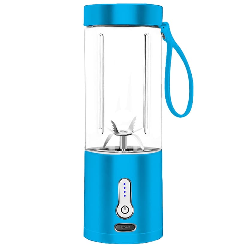 530ML Portable USB Type C Rechargeable Food Processor Plastic Material Stainless Steel Blades Dishwasher Safe for Fruits Milkshakes Ice Drinks Home Office Travel