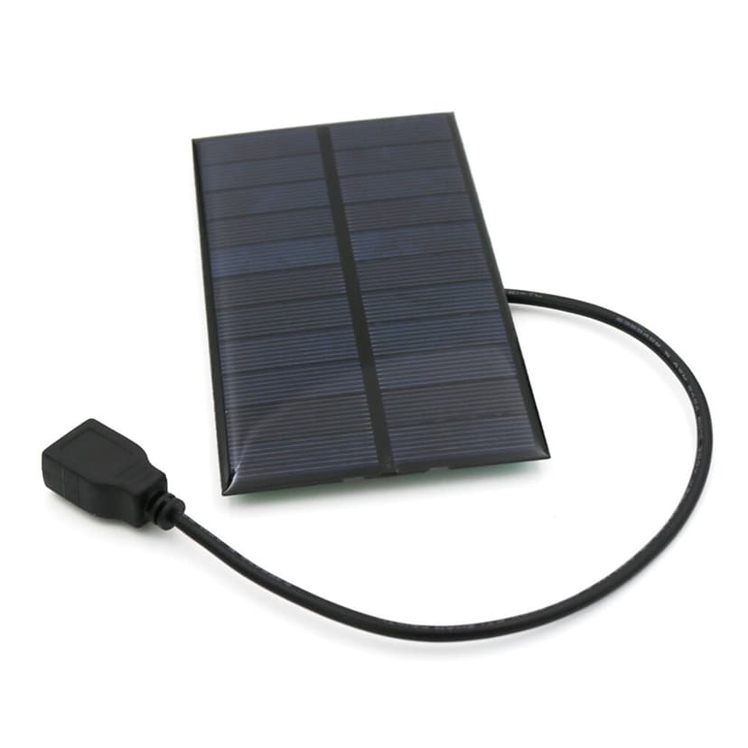 kurtrusly 1.65W Solar Panel Power Bank USB Smartphone Charger Portable Charging Board Device for Outdoor Camping Hiking Climbing