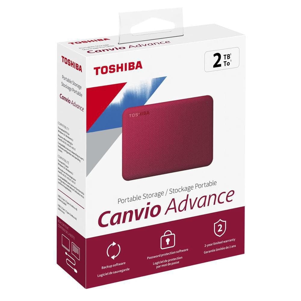 Toshiba Canvio Advance Portable External Hard Drive, 2TB