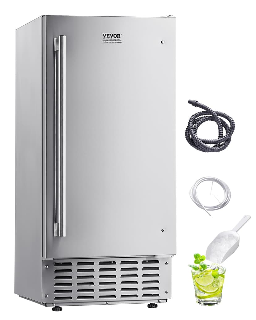 VEVOR Undercounter Ice Maker 66 Lbs/Day Built-in Ice Maker Machine w/ Reversible Door
