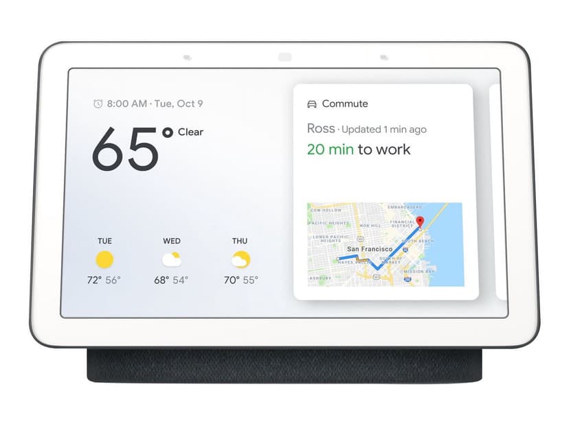 Google Nest Hub - Smart display - LCD 10" - 2.1-channel - wireless - IEEE 802.11b/g/n/ac, Bluetooth - charcoal