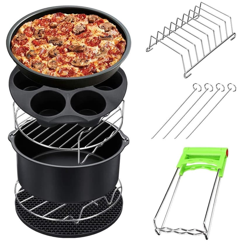Huayishang Air Fryers Accessories Fit for Air 8Pcs Kitchen Tool 7 philps Grill Pot Accessories Cooking Inch Fryer Air Fryers & Accessories