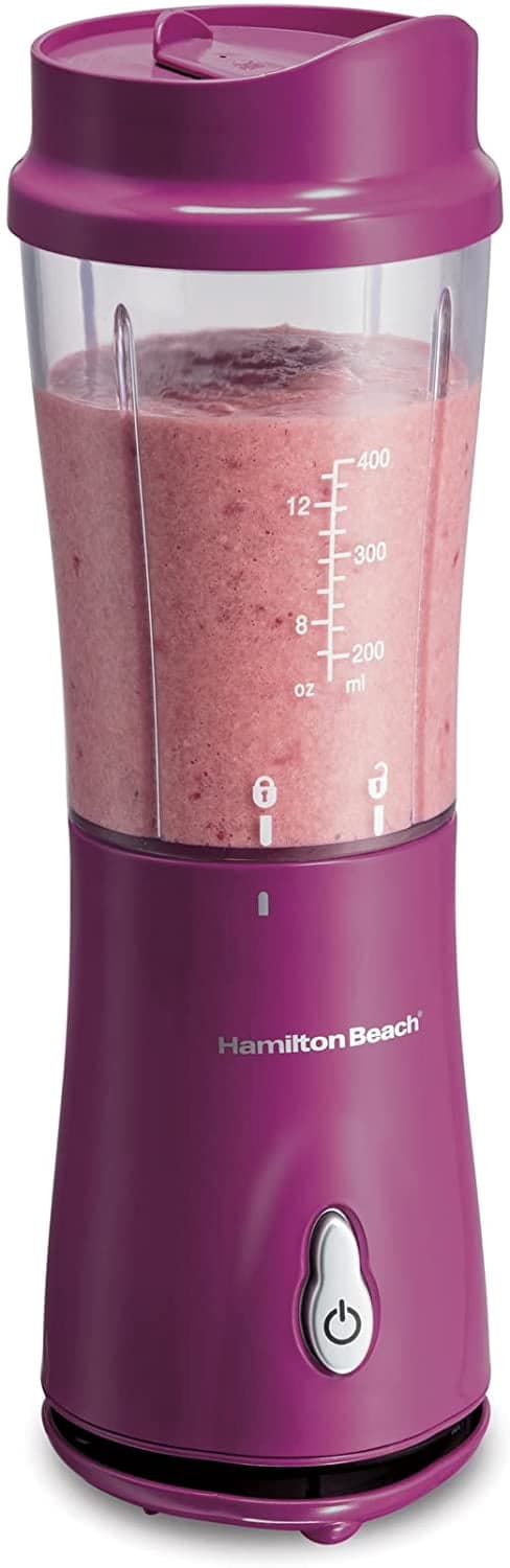 Hamilton Beach® Personal Blender with Travel Lid, 14 oz, Raspberry, 51131G