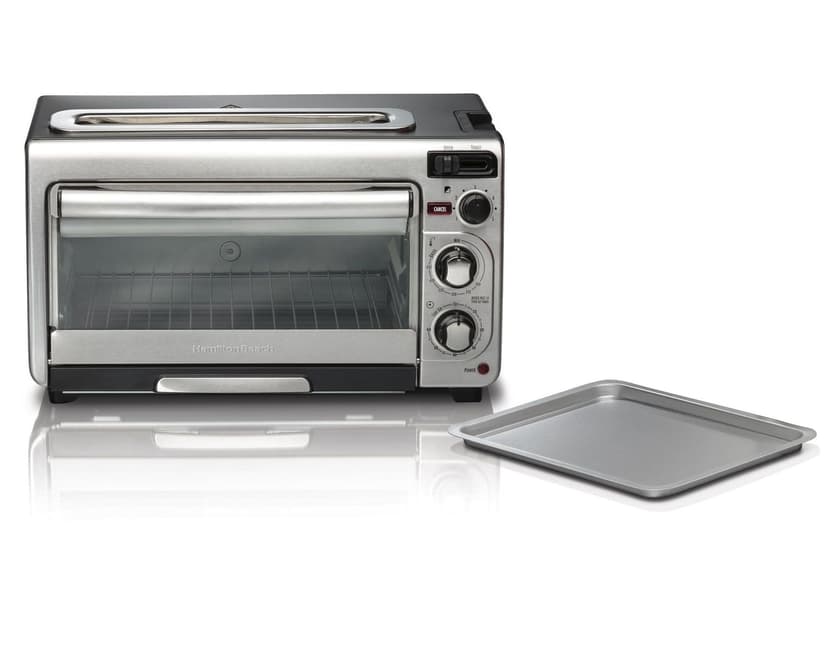 Hamilton Beach 2-in-1 Oven and Toaster, Stainless Steel, 1450 Watts, 1 Count, Model 31156C