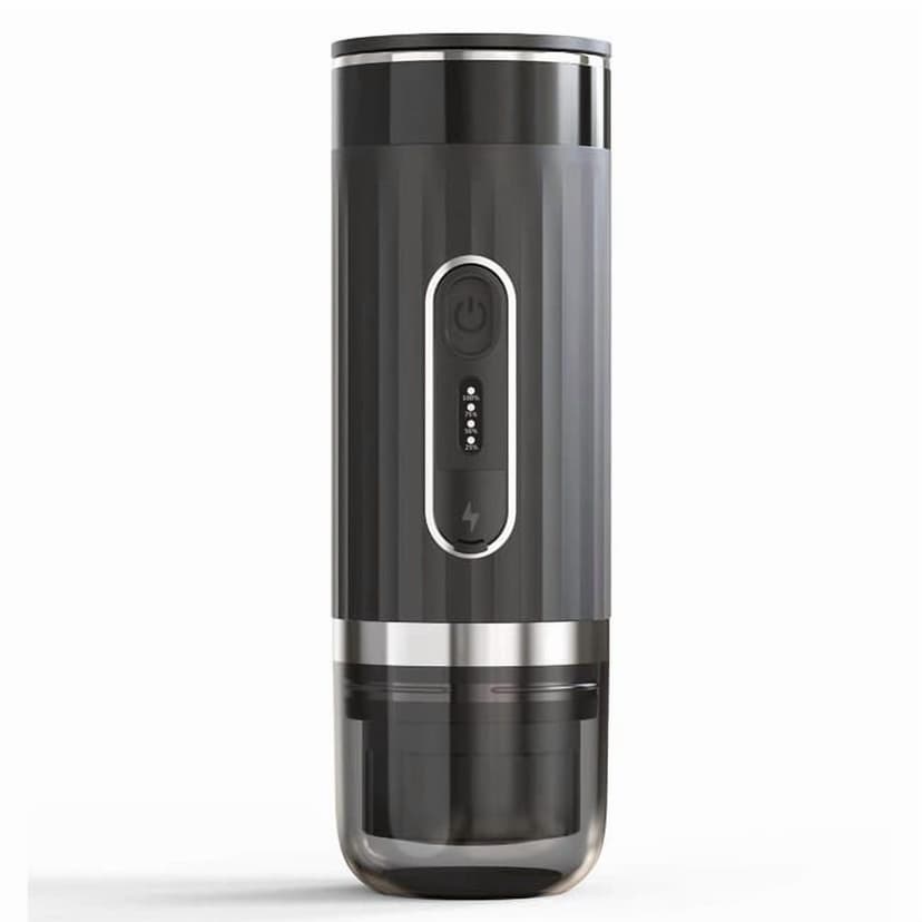 Portable cordless coffee machine, fully automatic 20-bar espresso machine, no heating function, 7500 mAh battery, black