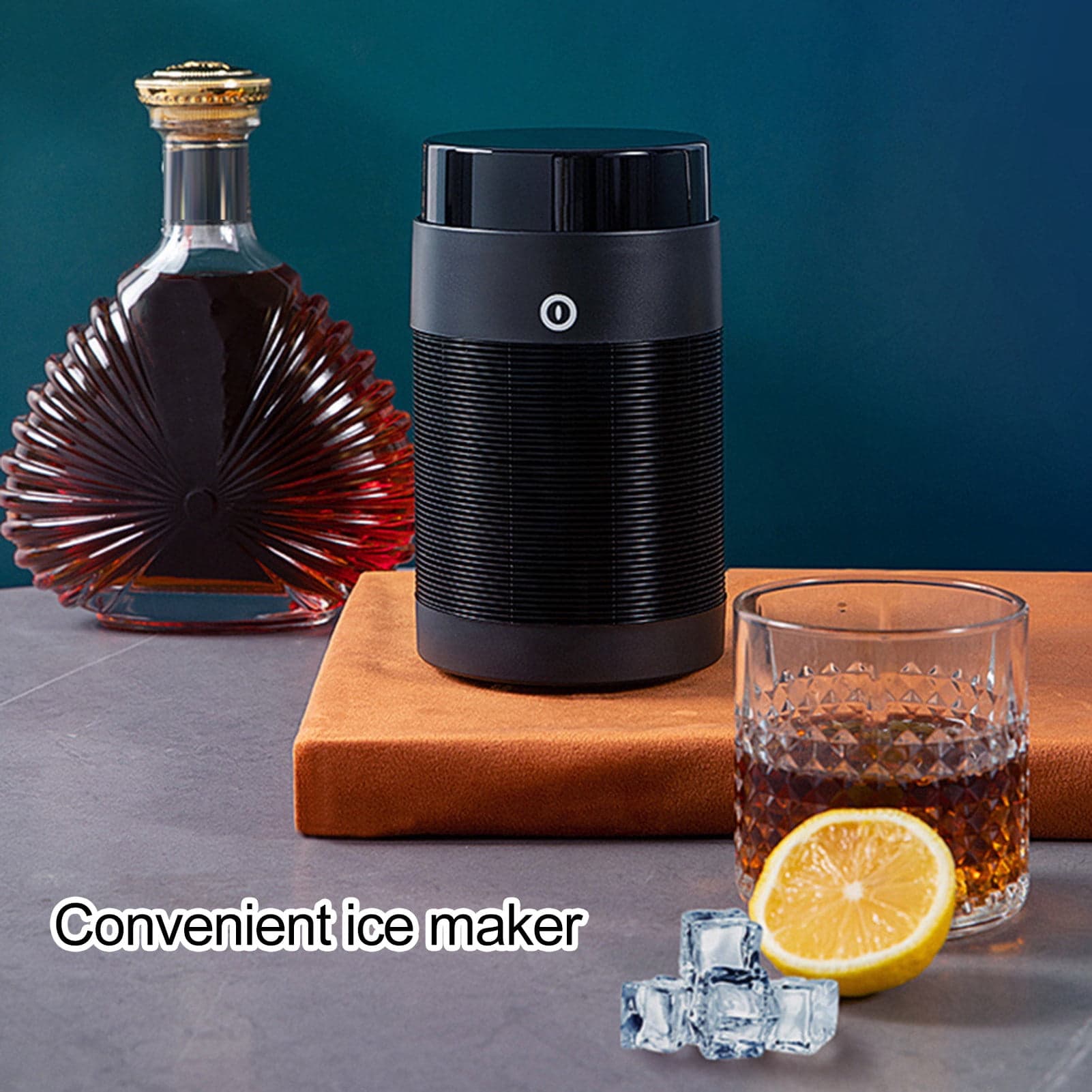 YAOMOBB Camping Ice Maker Portable Ice Maker 1 Set Countertop Cube Machine One Click Operation Mini Kitchen Office