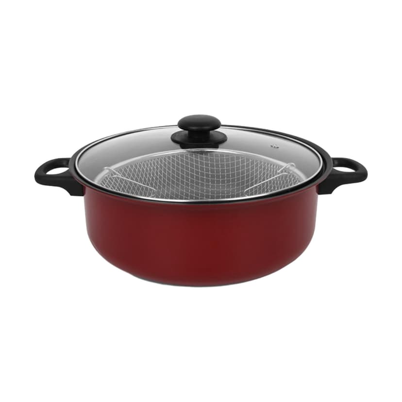 tamizeot Nonstick Deep Frying Pan Oil Fryer Cooking Pot Milk Pan Deep Fryer Pot