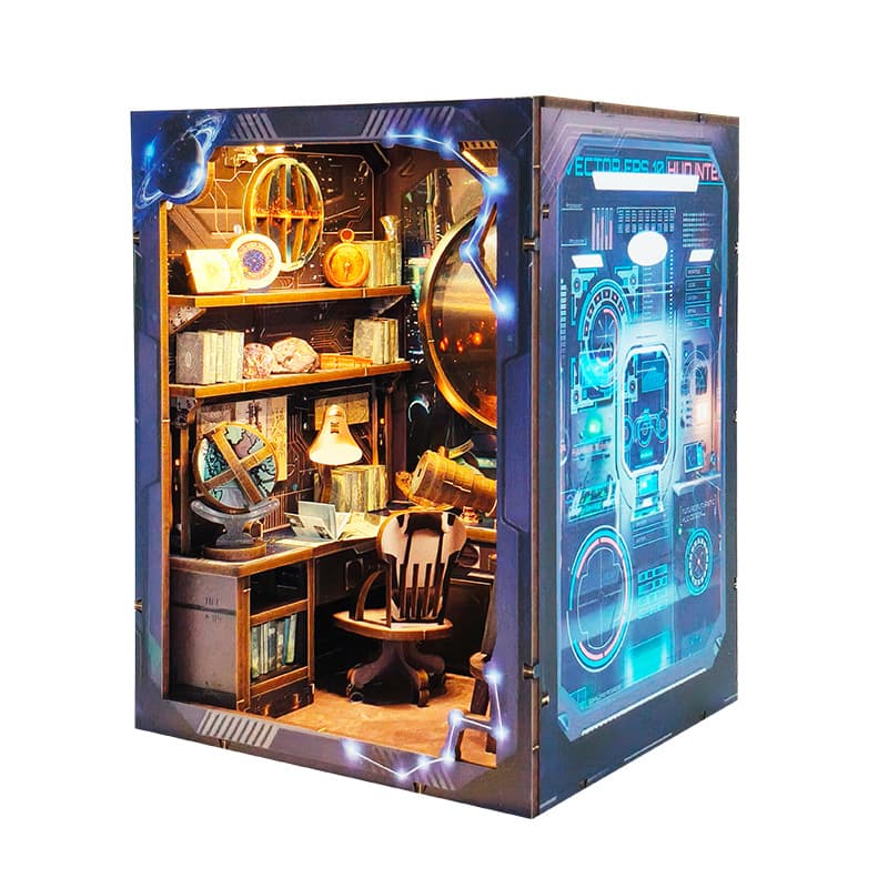 diy Shu Li Astronomy Research Institute hand-assembled wooden hut 3d miniature scene decompression puzzle puzzle ornaments