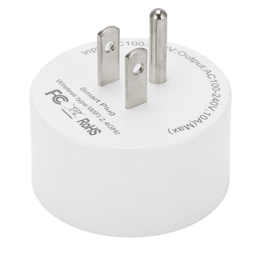 Phone Remote Control Smart Plug, PC Fireproof 10A Smart Plug For Household