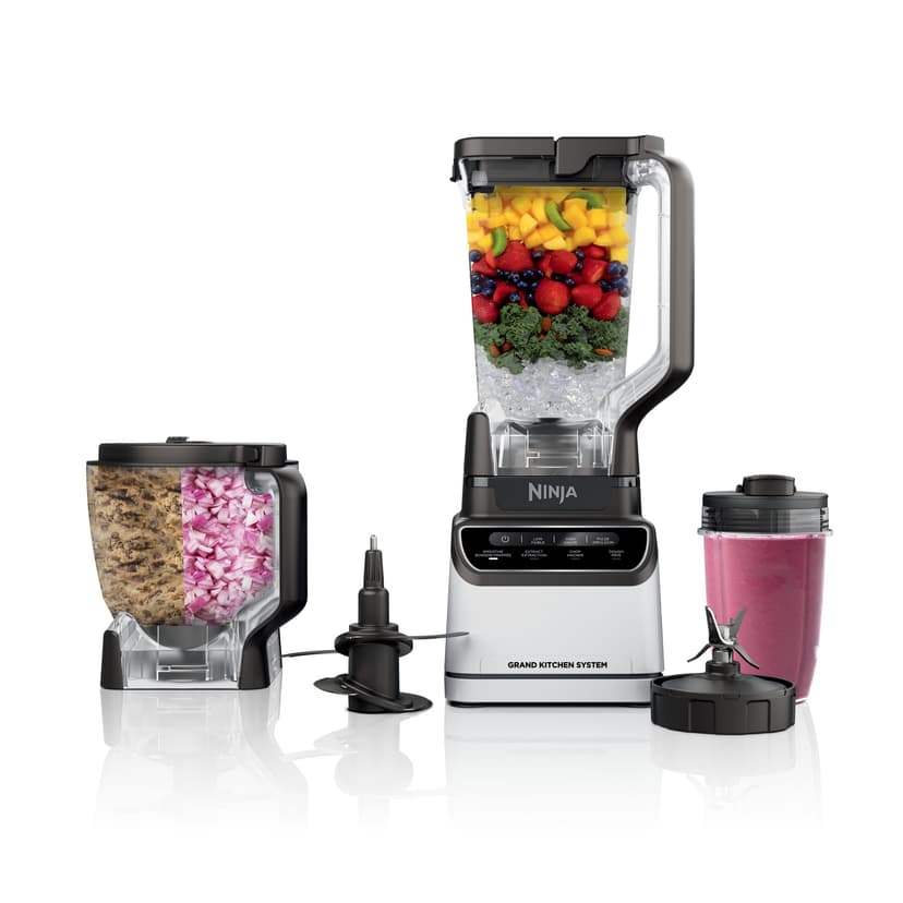 Ninja Grand Kitchen System Blender, Smoothie, Chop, Dough, 4 Preset Programs, 3 Speeds, 1200W, 72 Oz, KS500C White