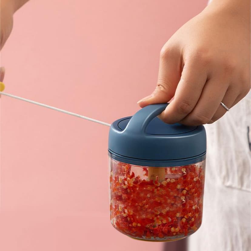 Food Product Category Title Manual Food Processor Vegetable Chopper Portable Hand Pull String Garlic Mincer And Onion Cutter For Veggies Fruits And More