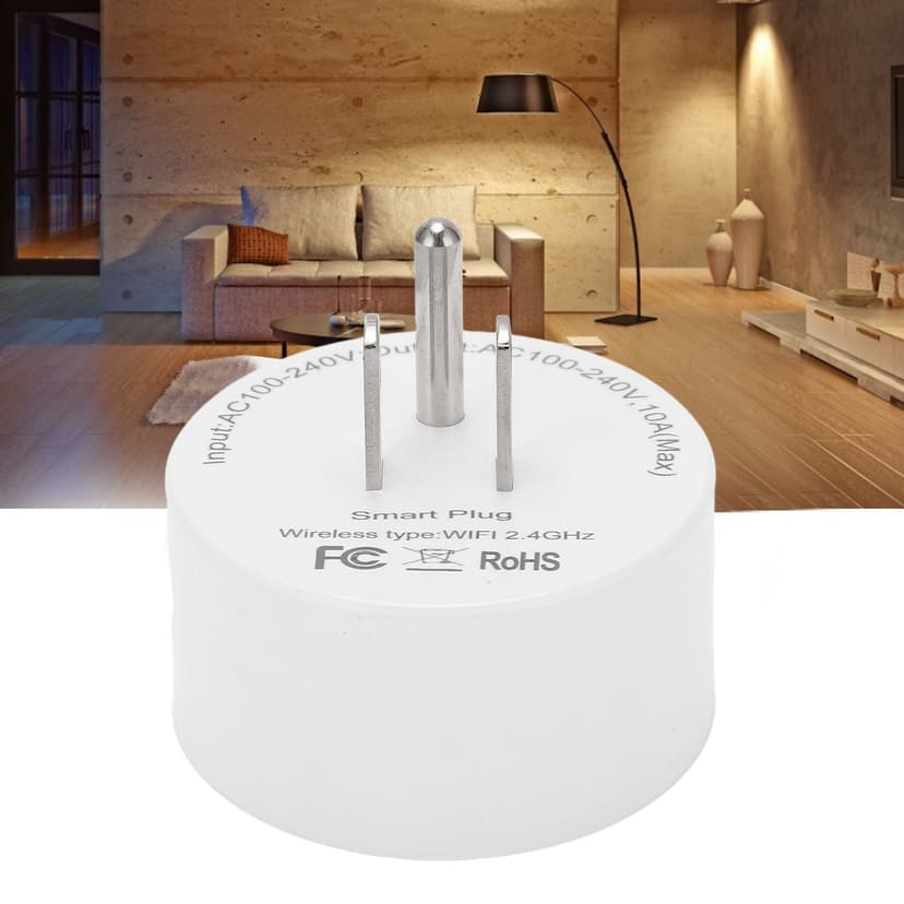 Phone Remote Control Smart Plug, US Plug 100-240V AC Smart Plug Intelligent PC 10A for Household