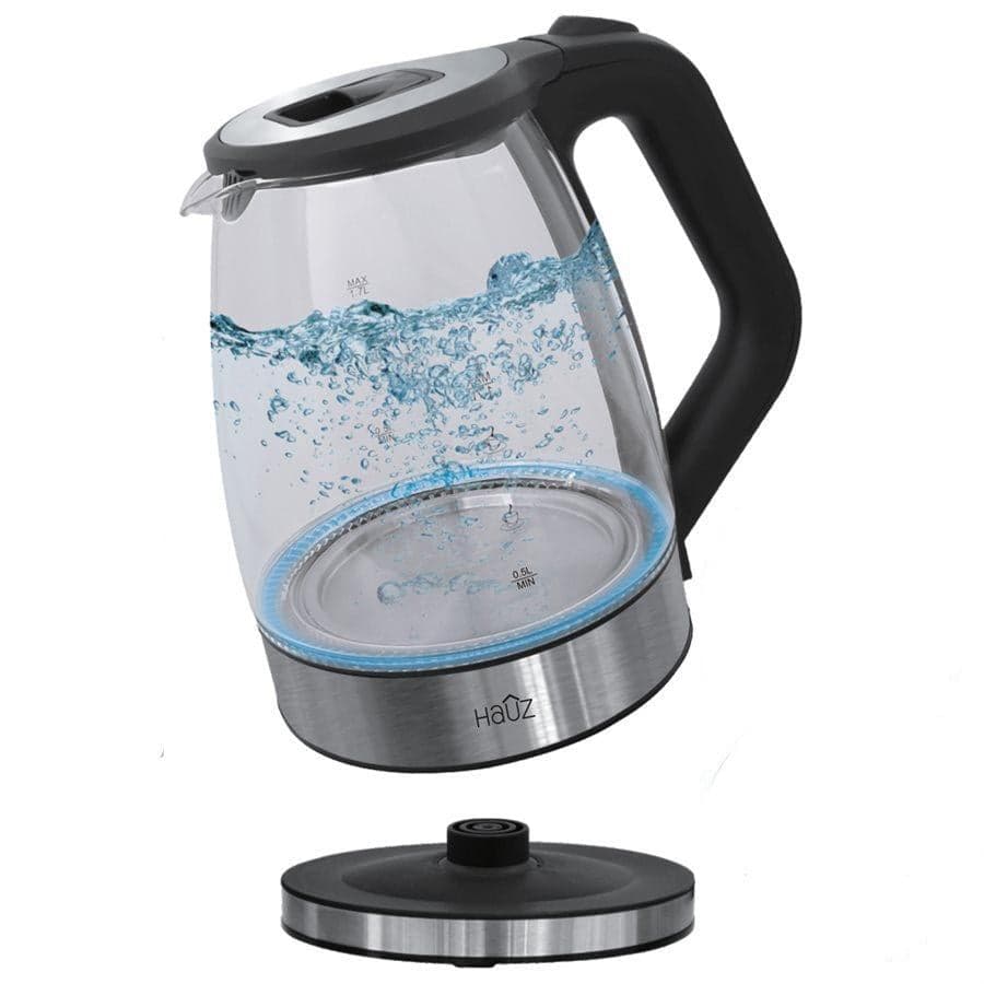 Hauz AGK666 1000W 1.7L Electric Kettle with LED Base, Black