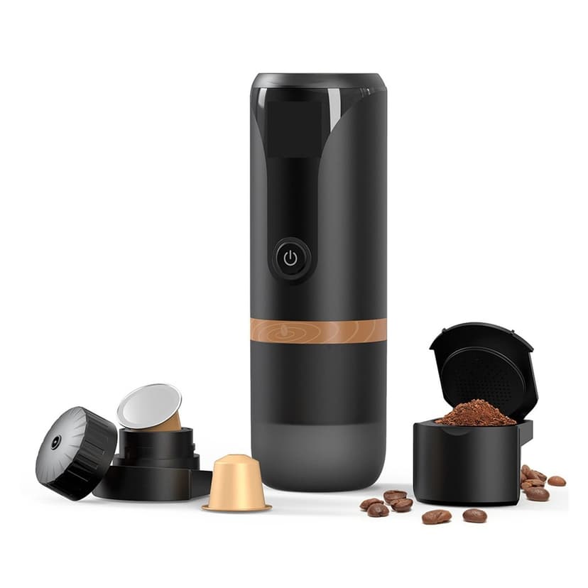 Portable Espresso Maker Camping Coffee Maker Travel With OriginalLine Capsule Or Ground Coffee ,Portable
