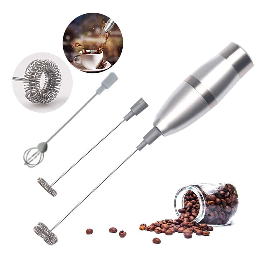 EGNMCR Hand Mixer Mixer Grinder Electric Stainless Steel Bubbler Milk Single Double Layer Eggs Beater Bubble Device