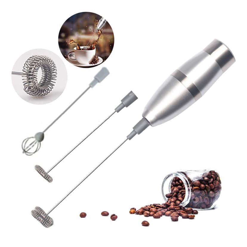 EGNMCR Hand Mixer Mixer Grinder Electric Stainless Steel Bubbler Milk Single Double Layer Eggs Beater Bubble Device