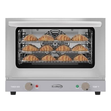 KoolMore 19 in. Countertop Convection Oven for Quarter-Size Pans with 3 Racks 1440W of Power in Stainless-Steel, 0.8 cu. ft. ETL Listed (KM-CTCO-08)