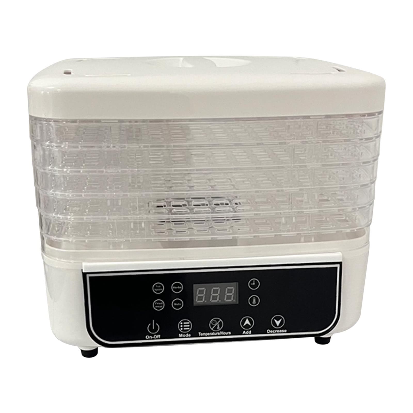 Food Dryer 5-Tray Digital Food Dehydrator Machine for Home with Adjustable Temperature Control & Timer White Single Piece JASKFLY