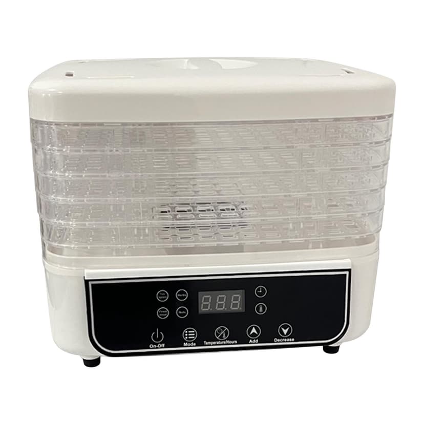 Food Dryer 5-Tray Digital Food Dehydrator Machine for Home with Adjustable Temperature Control & Timer White Single Piece JASKFLY