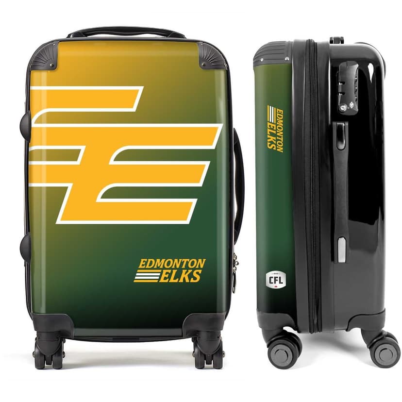 Edmonton Elks Big Logo Luggage, Carry-on Suitcase, 360° Spinner Carry-on, Custom Luggage, Luggage Set, Travel, TSA Lock
