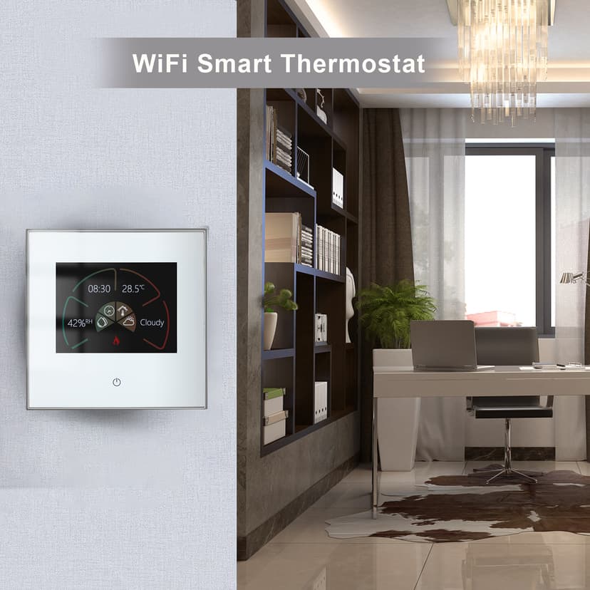 WiFi Smart Thermostat Temperature Controller, WiFi Thermostat with Multi Language APP Control, Smart Programmable Thermostat for Boiler Systems
