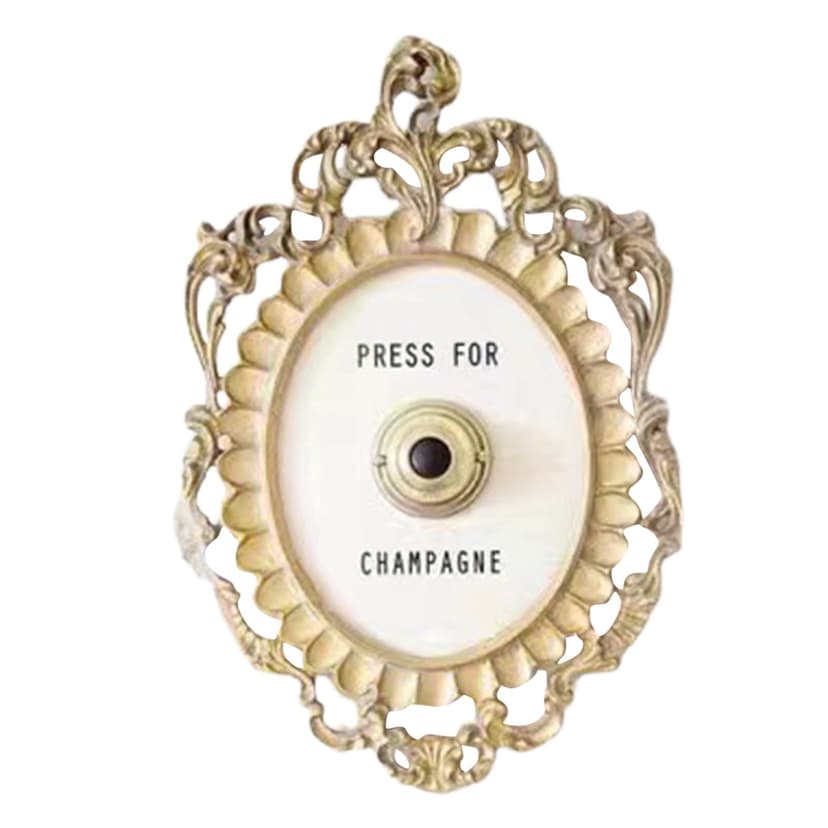 Hangs Pendant 2 Champagne Doorbell with European Style Button Elegant Home Accessory Modern Door for Entryways