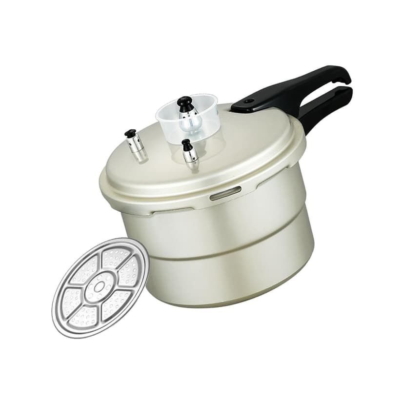 Tnarru Pressure Cooker Instant Cooking Pot Durable Safe Features Kitchen Stew Soup Pot Rice Cooking Pot for Home, Indoor Outdoor Kitchen 22cm