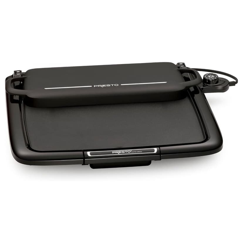 Presto XL Cool-Touch Electric Griddle with Warming Tray, Ceramic Nonstick, Black