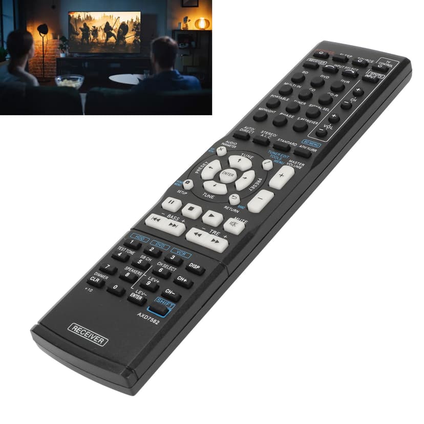 Replacement AV Receiver Remote, ABS AV Receiver Remote Professional Perfect Replacement Comfortable In Hand Convenient Wear For VSX 500 For AXD7632
