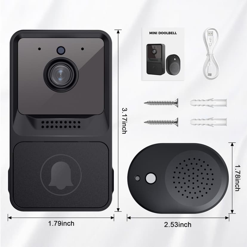 Birdeem Intelligent Doorbell Wireless Doorbell Home High-Definition Night Vision Dingdong Electronic Visual Intercom Wifi Visual Doorbell