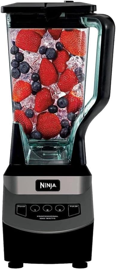 ZJQYDS Professional Blender with 1000-Watt Motor & 72 oz Dishwasher-Safe Total Crushing Pitcher for Smoothies, Shakes & Frozen Drinks, Black
