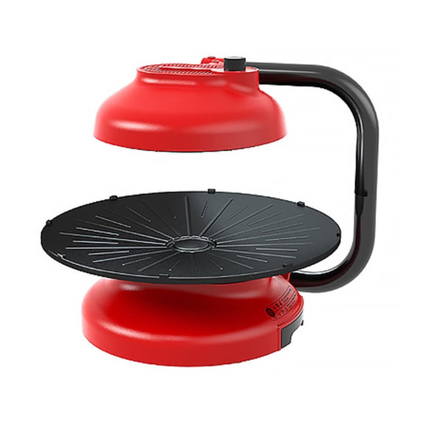 Smokeless Indoor Electric BBQ Grill with Infrared Technology Nonstick Rotatory Baking Pan Adjustable Temp Drip Tray, US Plug