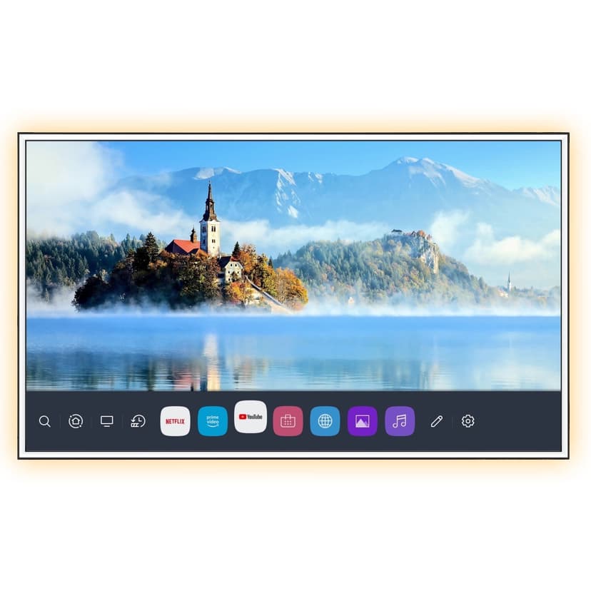 Soulaca 43 inches Smart webOS Mirror TV with LED Light 4K Screen Makeup Salon Sink Decoration Built-in ATSC Voice Control Vanishing Mirror Screen