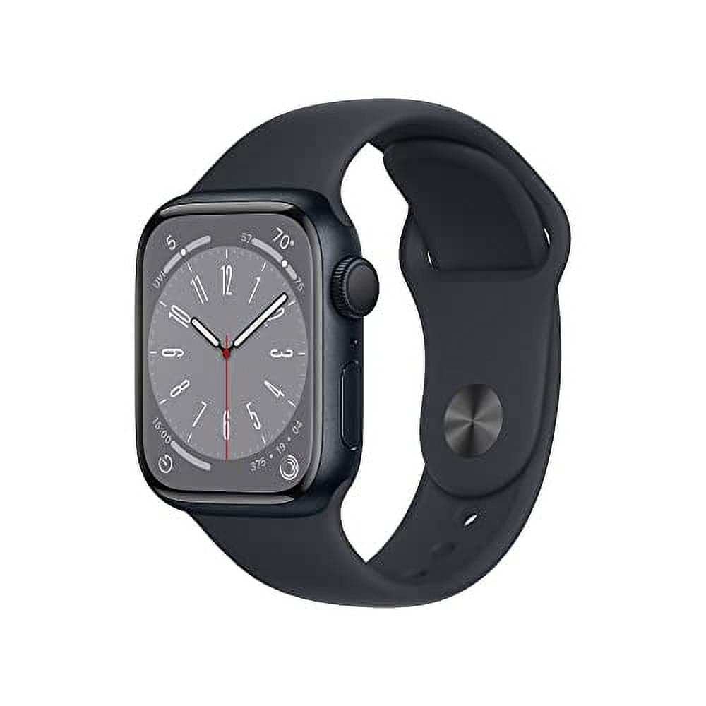 Apple Watch Series 8 (GPS 41mm) Midnight Aluminum Case with Midnight Sport Band | Certified Refurbished Grade A