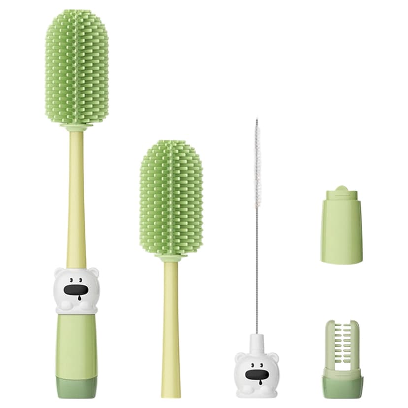 4 In 1 Silicone Water Bottle Cleaning Brush Long Handle for Reusable Bottles Mugs Travel Cups and Glasses Multifunctional Cleaning Solution