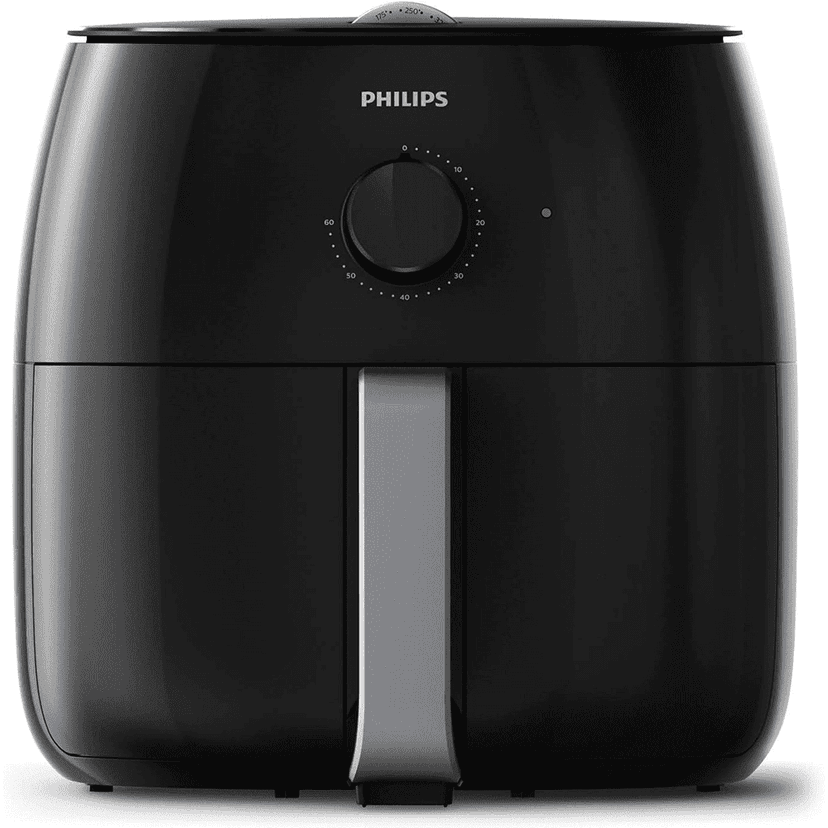 (Manufacturer Refurbished) Philips HD9630 Twin TurboStar XXL Analog Air Fryer 1.4kg (Black)