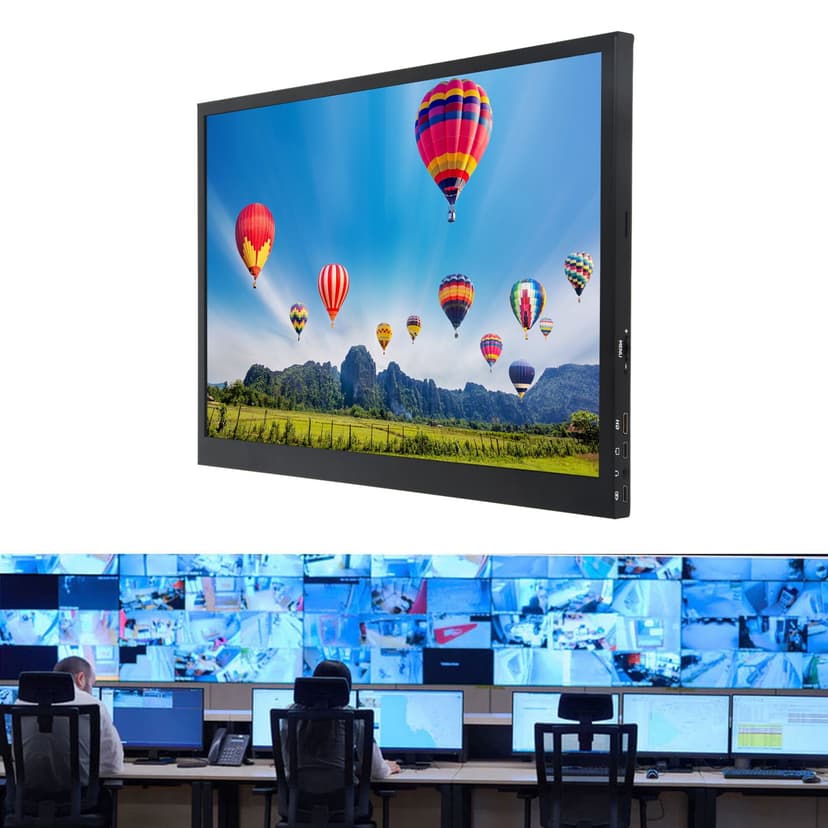 Gaming Monitor, Portable Monitor 17in 16:9 Contrast Ratio 60Hz Refreshness Rate for Notebook Computer