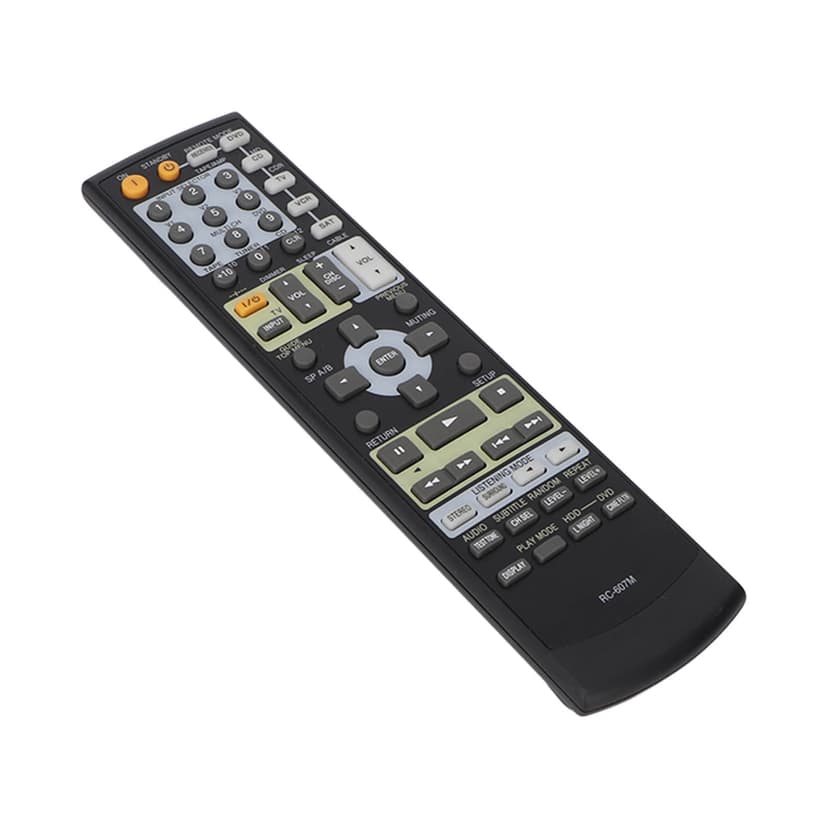 AV Receiver Remote Control, RC 607M Long Transmission Distance Easy Access AV Receiver Remote Control Replacement Wear Resistant For Tx Sr503e