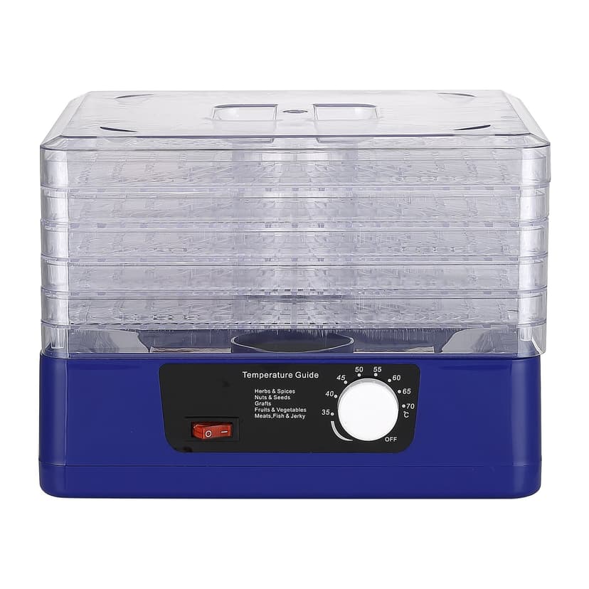 5 Trays Food Dehydrator Automatic Power Off Food Dehydrator Adjustable Intelligent Food Dehydrator for Jerky Meat Herbs Fruit Dryer Machine with Digital Timer and Temperature Control