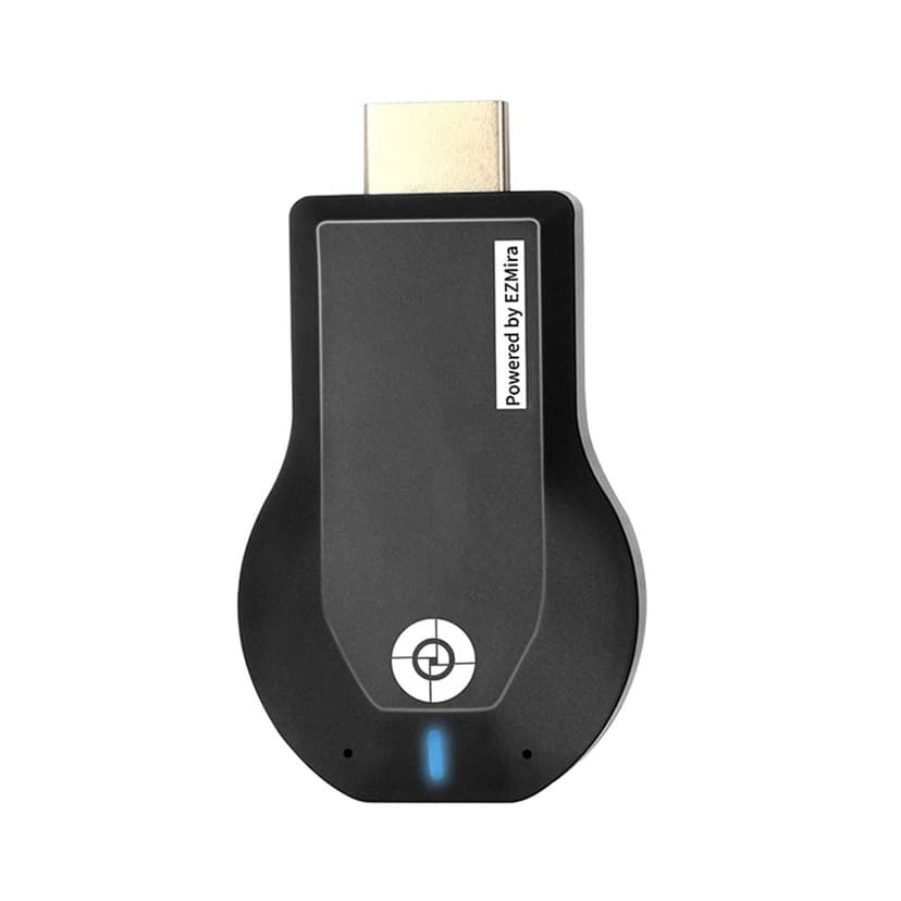 Black Anycast M2 Plus TV Stick with Cortex-A9 1.2GHz CPU, 128MB RAM, ABS Material - Includes 2-in-1 USB WiFi Cable and User Manual, Compact 4.1x4.1x0.8in Design for Wireless HD Screen Mirroring from