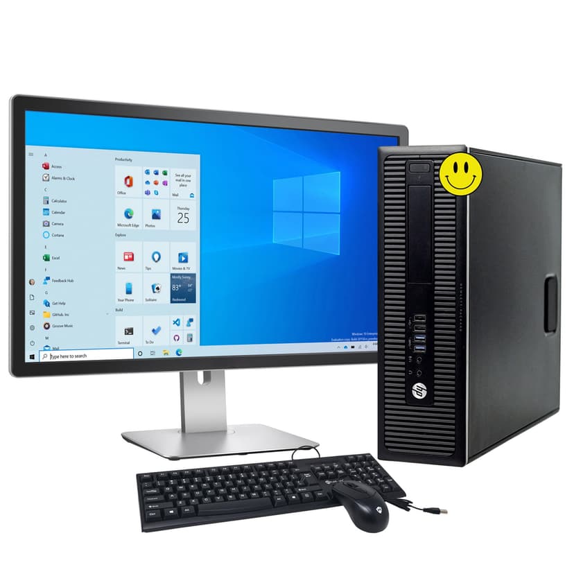 HP Desktop Computer PC with New 24" Inch Monitor Intel Core i5 3.2GHz 8GB RAM 256GB SSD Windows 11 Home Keyboard Mouse WiFi Bluetooth Refurbished