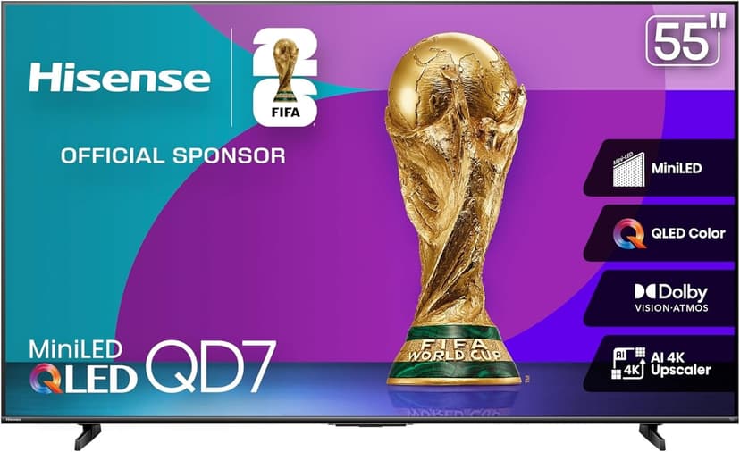 Open Box - Hisense 55" Mini-LED QLED AI TV 60Hz (55QD7QFM)