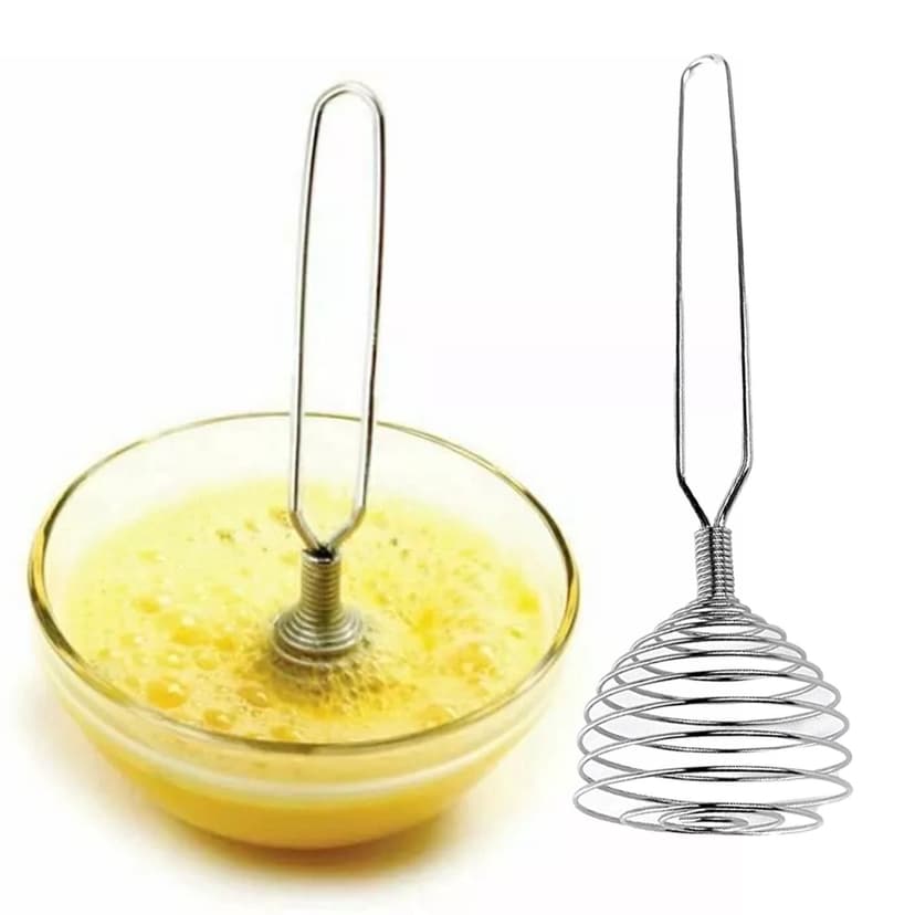 Binwennn "Whisk Your Way To Perfection With Our Spring Coil Egg Beater The Kitchen !" Hand Mixer Cordless Rechargeable Silicone Coffee Stirrer Pancakes Mixer M32 Mixer Steel Shaker Bottle Coffee Cup