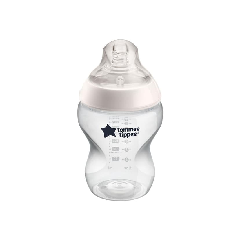 Tommee Tippee Closer to Nature Baby Bottle, Breast-Like Nipple with Anti-Colic Valve
